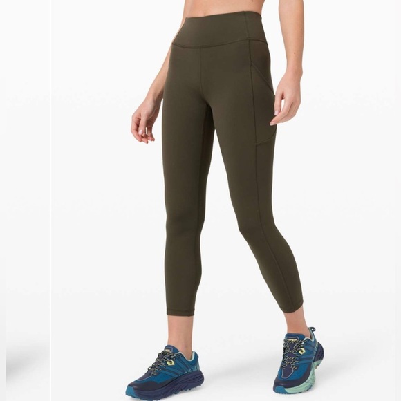 Lululemon Invigorate High Rise Tight 25" Dark Olive Size 4 Everlux - Picture 2 of 10